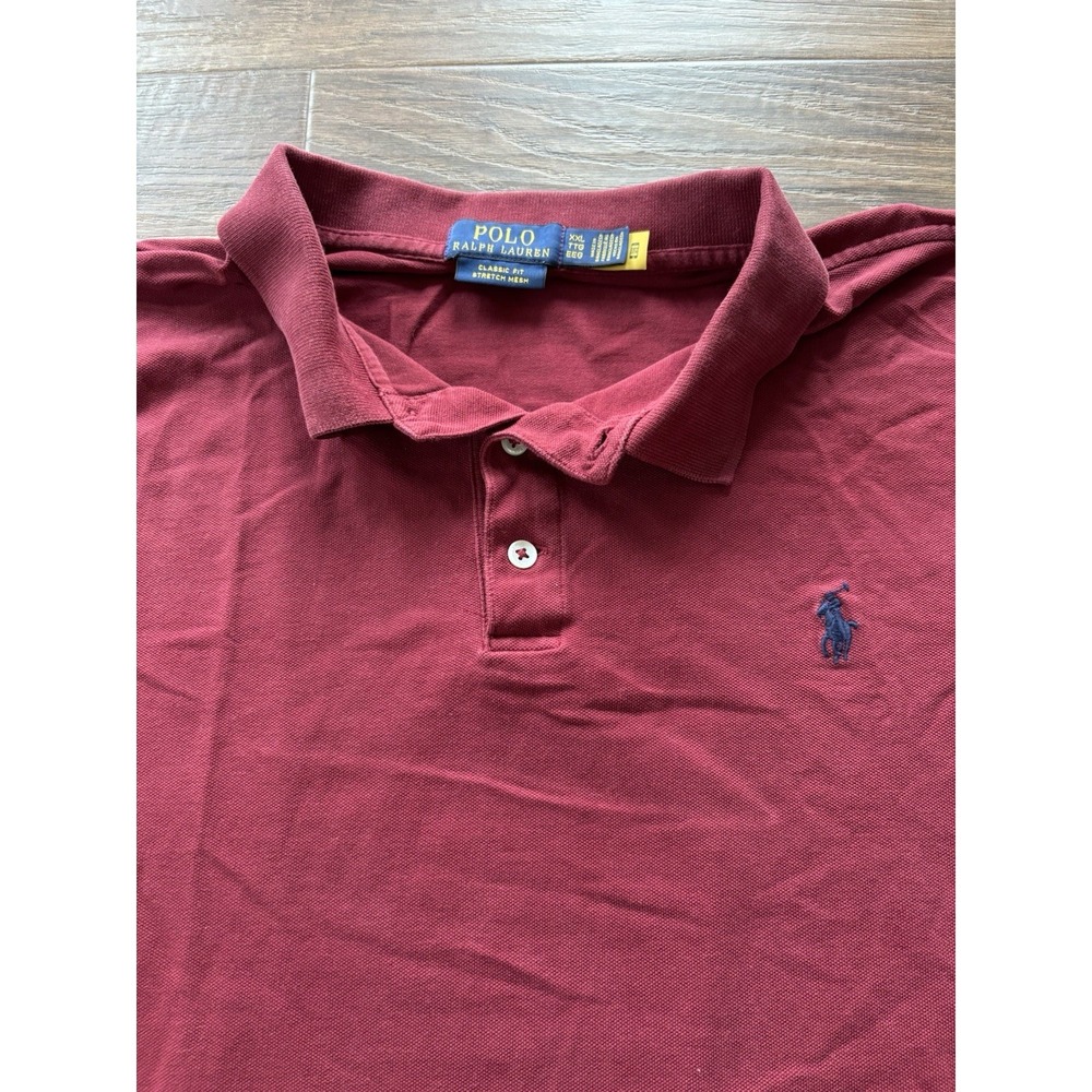Polo Ralph Lauren Men's Burgundy Short Sleeve Classic Fit Stretch Polo Shirt XXL